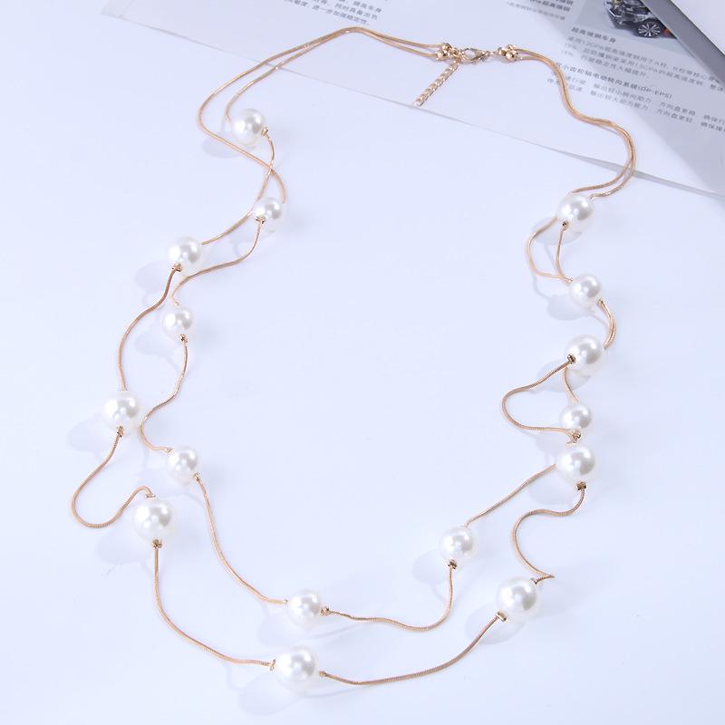 Elegant Double Layer Pearl Necklace for Women