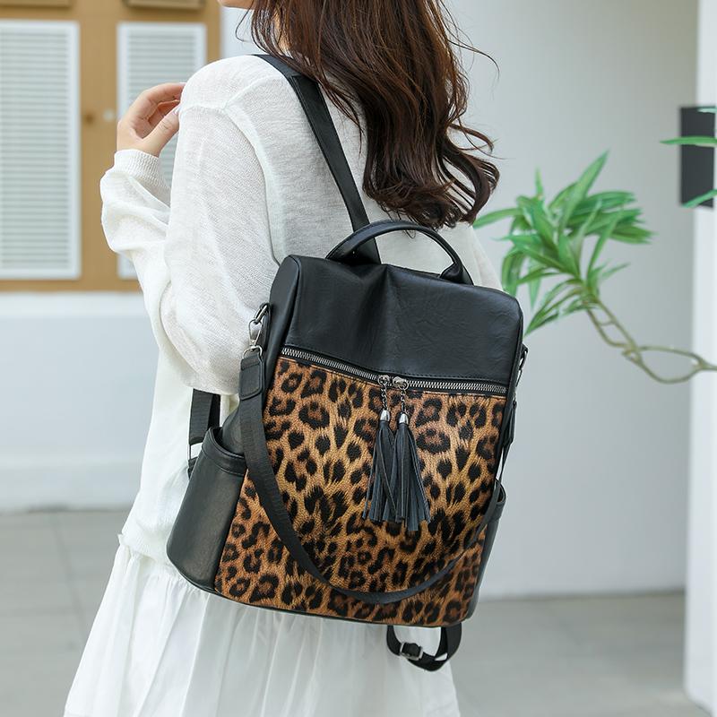 Women's Multi-functional Leopard Shoulder Bag
