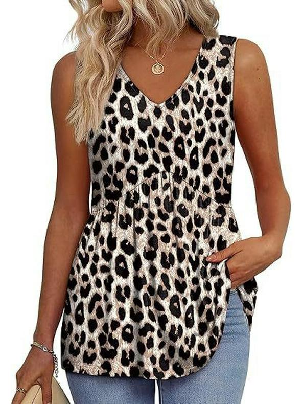 

2026 Elegant V-Neck Sleeveless Women s Ruffle Vest Top XL