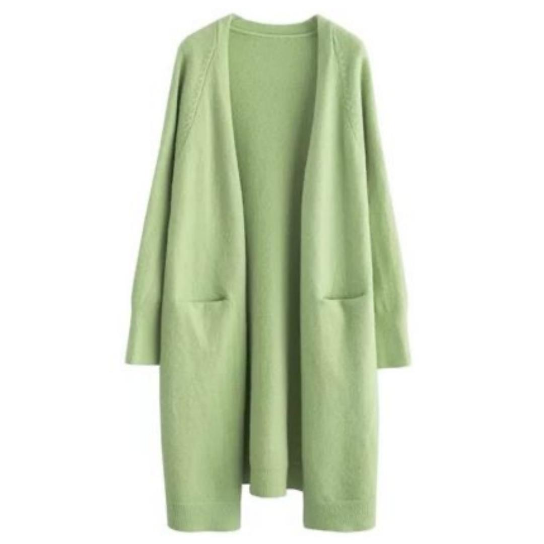 

Довгий светр Lazy V-подібним вирізом, довгий светр, кардигани, жакет, пальто, новий жіночий светр, корейський кардиган, жакет, жакет, верхній одяг XL