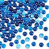 OLYCRAFT 126 Pieces Natural Stone Beads 6mm Threading Natural Agate Beads Natural Stone Beads Color Dyeing Round Blue Beads Accessory Stone Beads