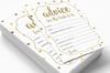 Inkdotpot Advice For The BrideA  CardsA  Set Of 50A  Gold ConfettiA  Bridal Shower Activity