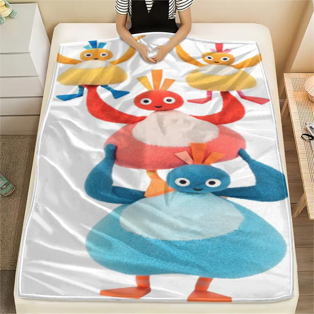

1PC Twirlywoos Print Flannel Blanket, High quality Comfortable for All Seasons, Home Decor, Warmth and Comfort, Perfect for Christmas Gifts230 80cm x 120cm