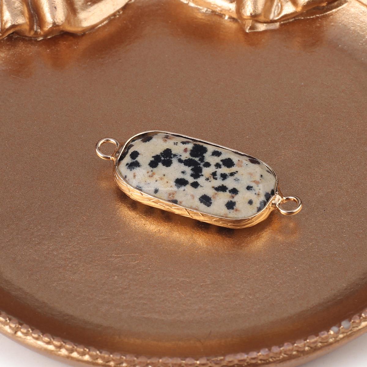 

Соединители натуральный камень розовый кварц/амазонит прямоугольный граненый разъем для изготовления ювелирных изделий DIY ожерелье браслет аксессуар 10x30mm/Speckled Stone