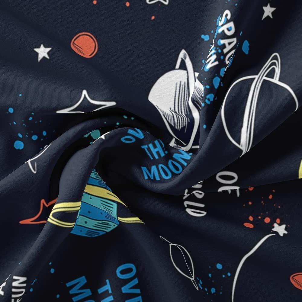 Universe Planet Rocket 3DCartoon   Microfibre Bedding Sets Children's Bed Linen with Zip Room Decor  Duvet Cover  Adult Duvet