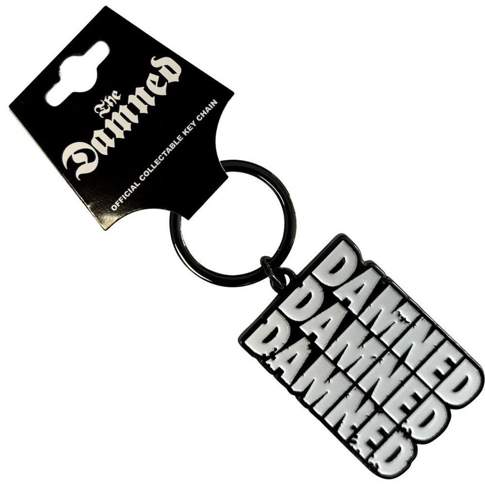 The Damned Stacked Logo Keyring