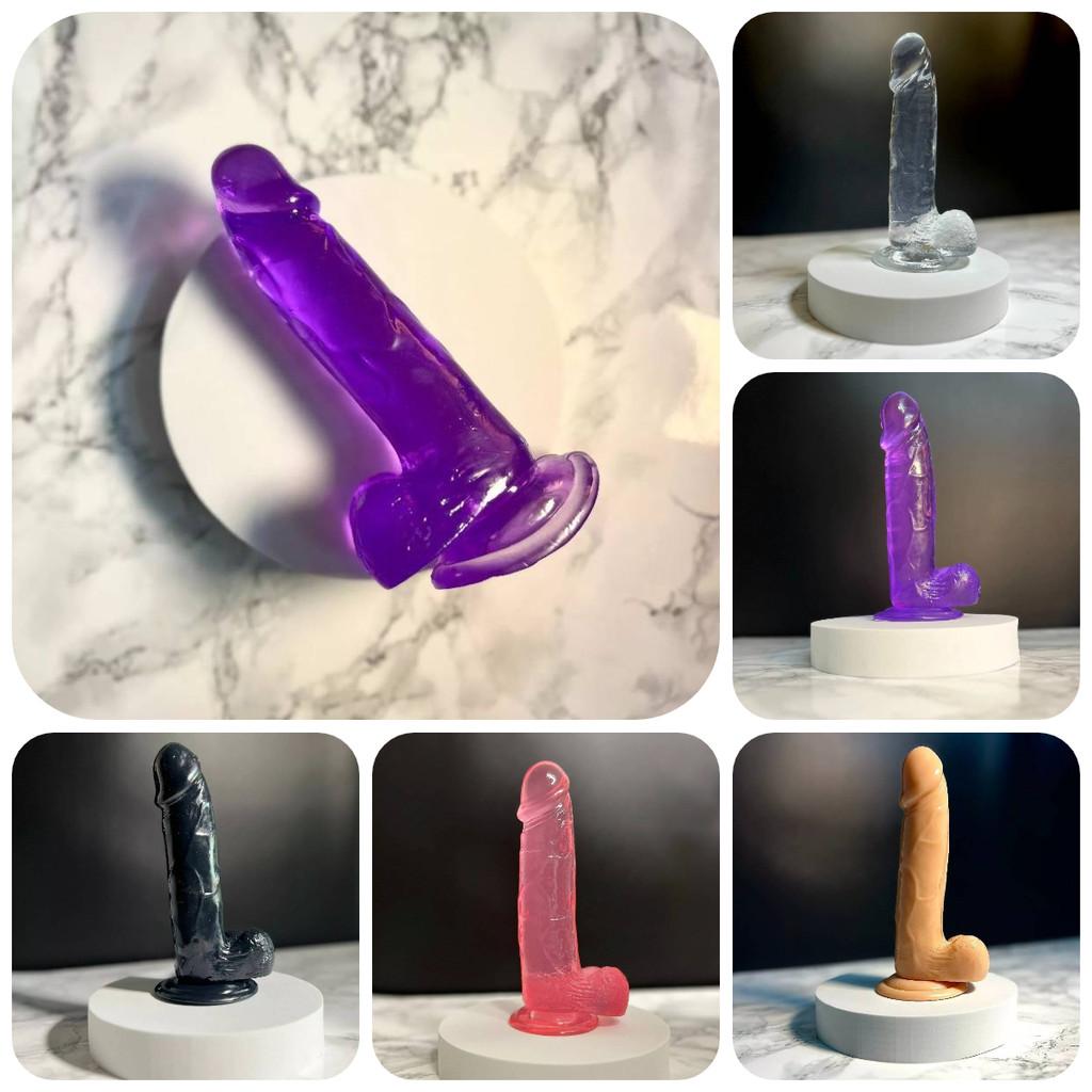Premium Tpe Crystal Clear Dildo For Women Available In Multiple Sizes And Vibrant Colors For Satisfaction