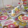 Plastic Donut Tablecloth Rectangular Donut Table Cover Birthday Party   Picnic