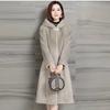 New Winter Imitation Fur Coat Women's Medium and Long Imitation Mink Velvet Coat Women's Hooded Thickened and Thin