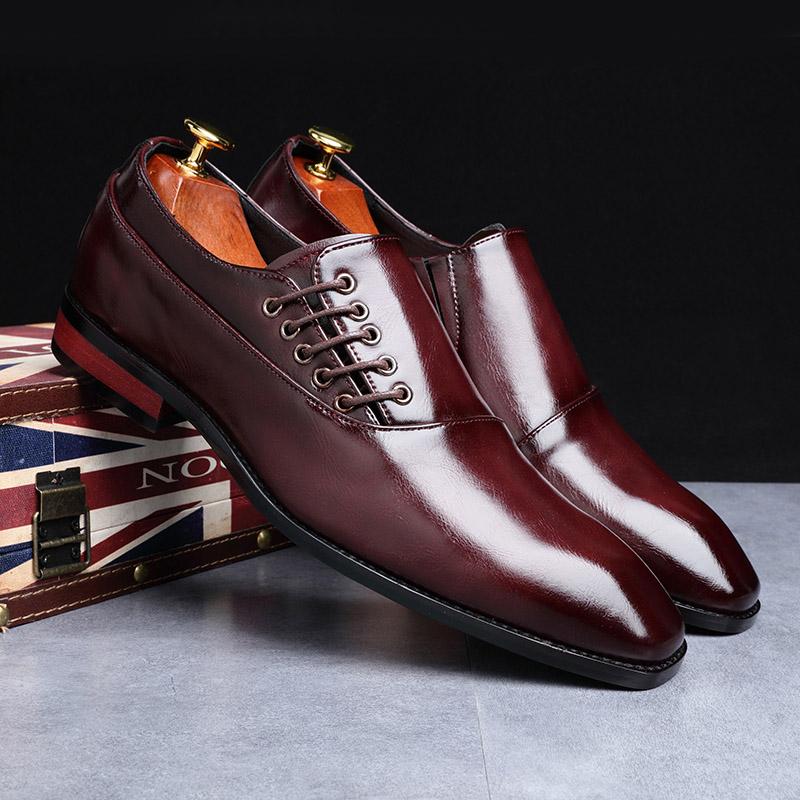 

Мужские свадебные туфли, классические деловые туфли для мужчин, кожаные модные дизайнерские мужские туфли, большой размер 37-48, высокое качество 5.5