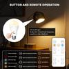 Rechargeable E26 Light Bulb with Remote Control and Three-Color Dimming for Wall and Table Lamps, No Power Source Required.