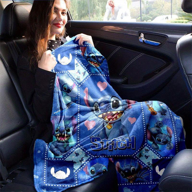Deka Lilo & Stitch Ultra měkká, teplá, útulná přehoz do obývacího pokoje, na pohovku, cestovní doplněk pro všechna roční období Roztomilá kreslená postavička Domácí dekorace
