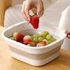 Colander For Kitchen Folding Colander Bowl Strainers For Kitchen Double Layer Washing Basket Fruit Bowl Pasta Drainer Cleaning