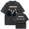 Gewaschenes Vintage The about You Grafik-T-Shirt Lustig sein in einer Fremdsprache T-Shirts Herren Retro Alternative Rock T-Shirts