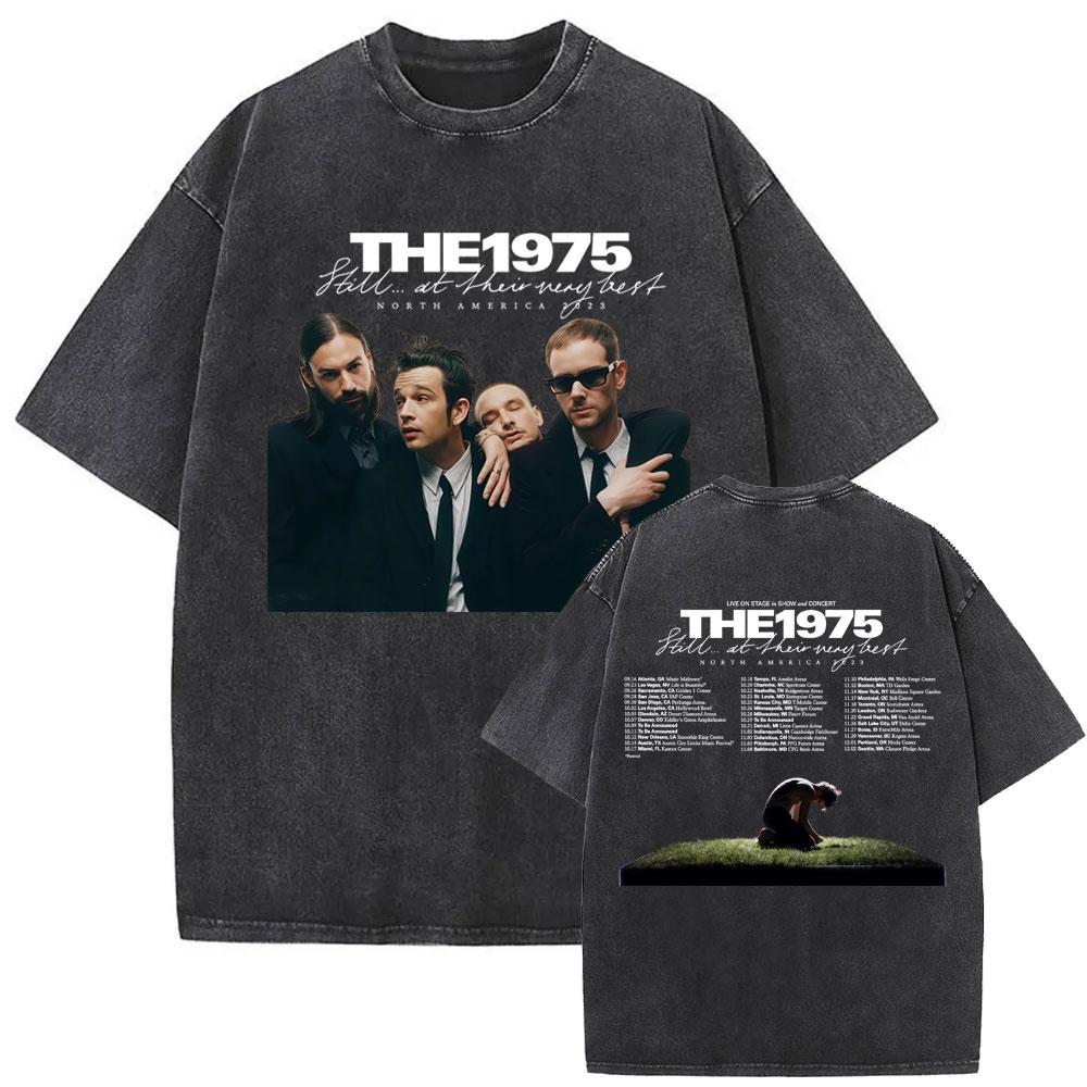 Gewaschenes Vintage The about You Grafik-T-Shirt Lustig sein in einer Fremdsprache T-Shirts Herren Retro Alternative Rock T-Shirts