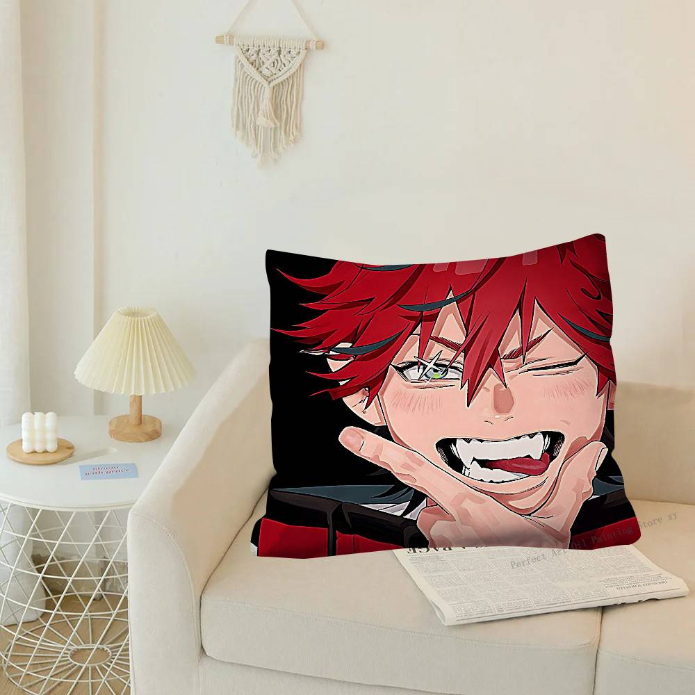 1Pc Manga Series Gokurakugai Pillow Case Fashion Square Pillowcase Bedroom Sofa Room Ins Decoration Leisure