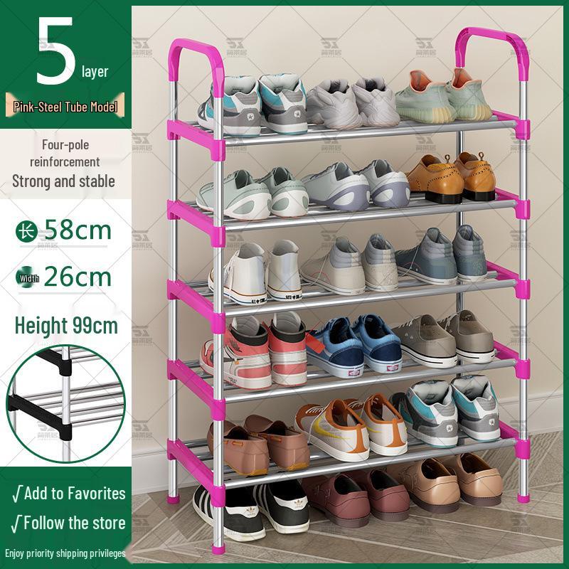 Slim Multi-Tier Shoe Rack for Entryway or Dorm