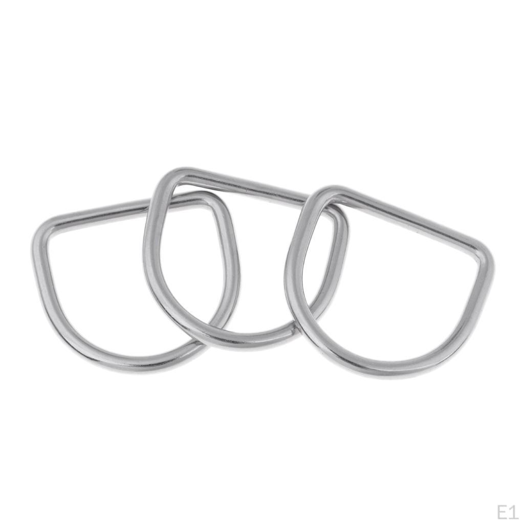 3Pc Scuba Diving Bent D Bule Gear Accessories for Weight Belt Harness