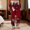 Men's Plain Knit Solid Pocket Casual Pants Home Pajama Pants