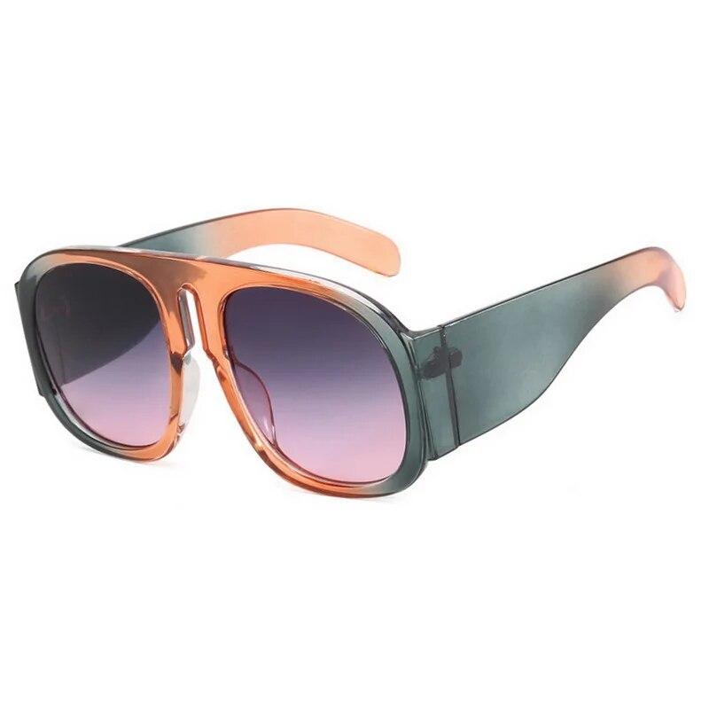 New Luxury  Wave Mask Sunglasses Women Fashion One Piece Sun Glasses For Men Oversized Oval Trending Sunglasses