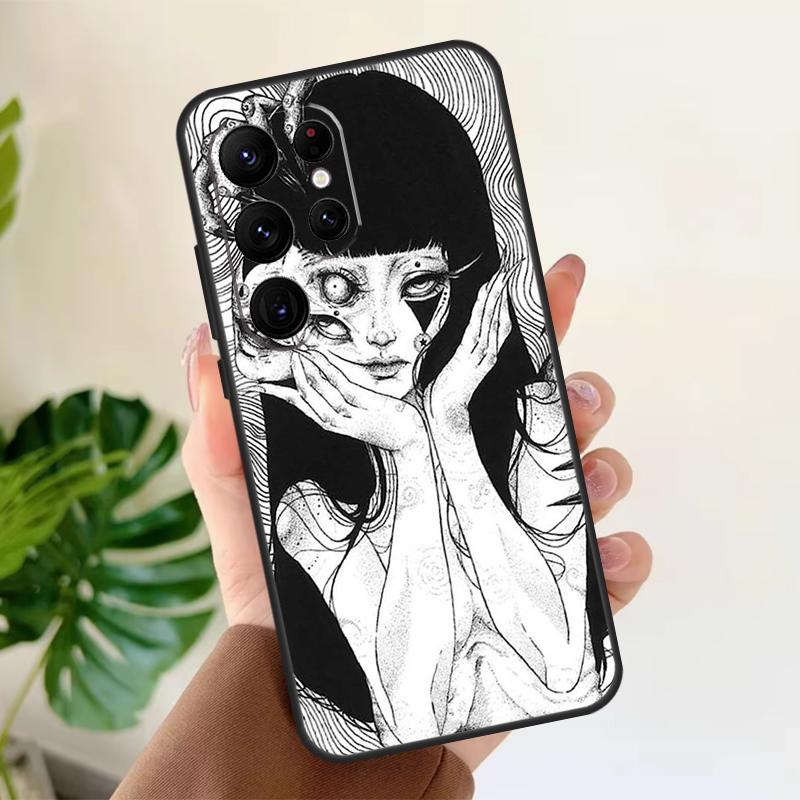 Horror Manga Style Soft Case For Samsung Galaxy S25 Ultra S21 S22 S23 S24 Plus S9 S10 S20 FE S24 FE Phone Cover