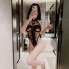 Sexy lingerie sexy onesie women's lace seduction cheongsam open small chest passion uniform open crotch