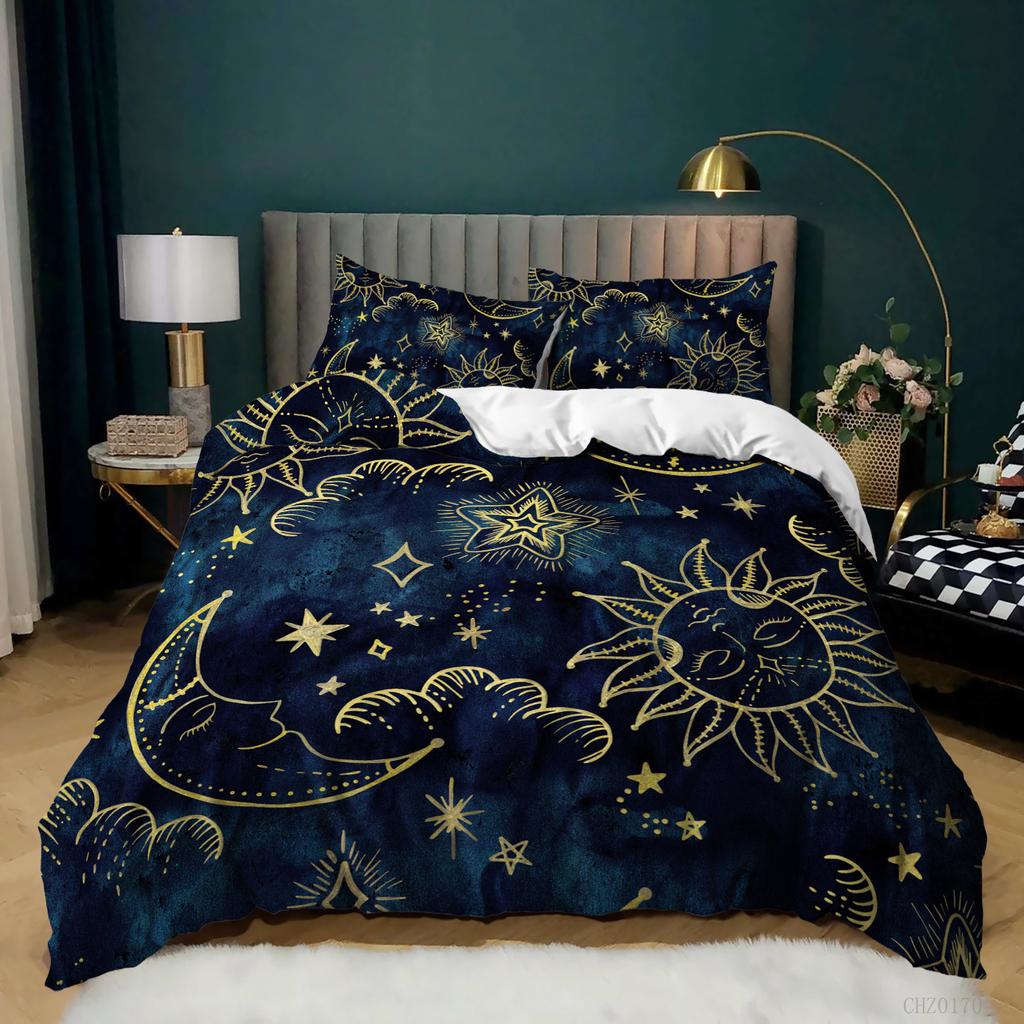 Sun And Moon Quilt Cover Three-Piece Kit Twelve Constellation Quilt Cover Bedding Set