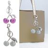 Cherry Keychain Elegant Exquisite Fruit Cherries Keyring Women Bag Pendant Handbag Hanging Charms Car Key Holder