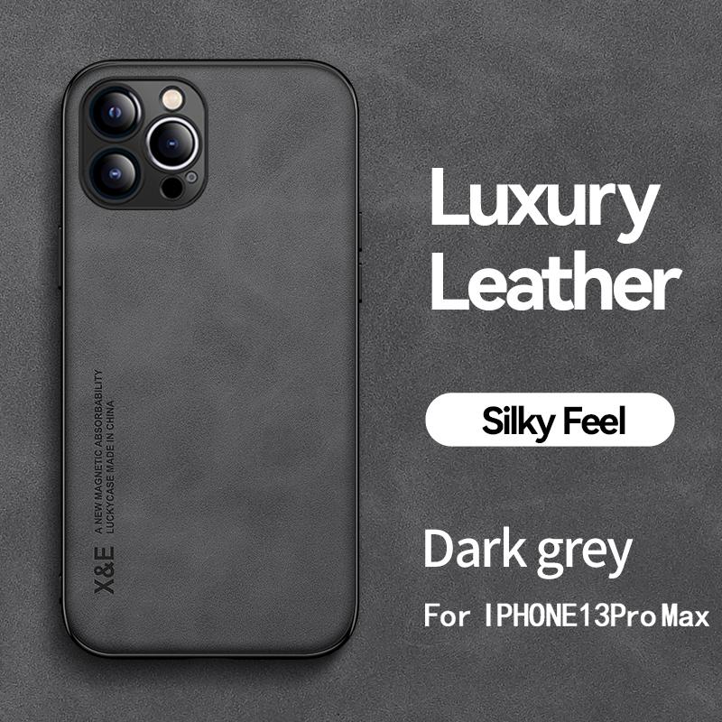 Pro iPhone 13 12 11 Pro Max Case Magnetický držák do auta Pouzdro na telefon Pro iPhone XR X XS Max 7 8 Plus Texture Kožený zadní kryt