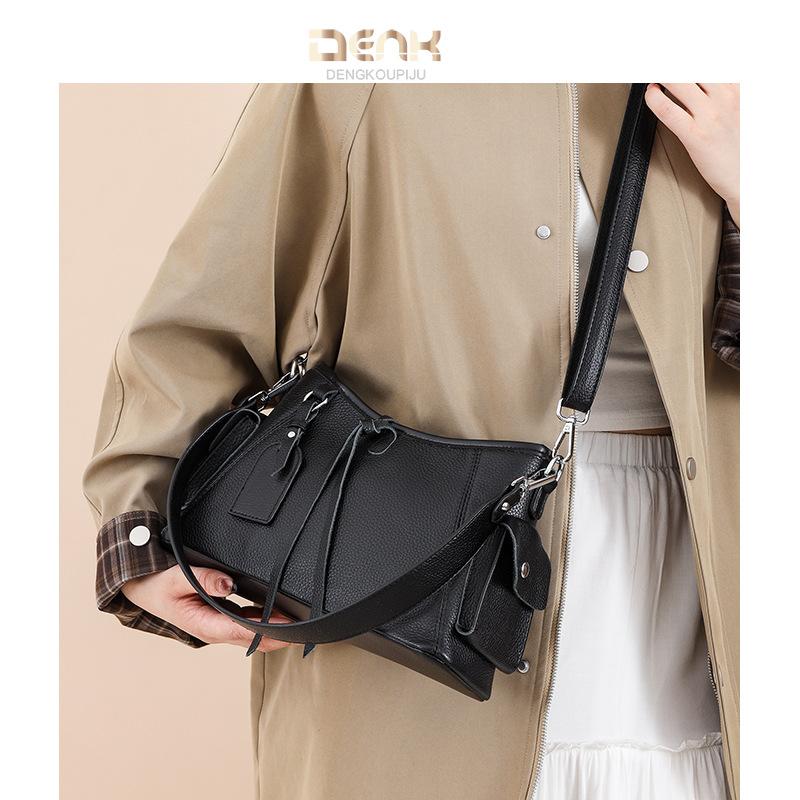 Genuine Leather High-end Underarm Bag Large-capacity Cowhide Single-shoulder Crossbody Bag