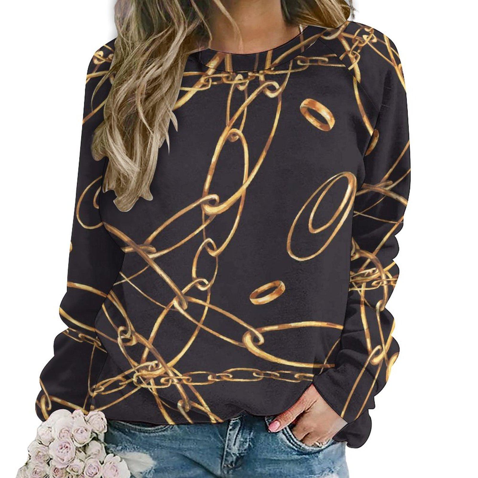 Золотые цепи и ремни толстовки леопардовый гепард хип-хоп большой — фото 14