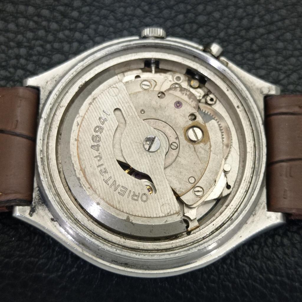 USED VINTAGE ORIENT CRYSTAL AUTOMATIC JAPAN MENS ORIGINAL DIAL WATCH a702252-5 R123-a702252
