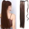 Magic stick ponytail synthetic wig long straight ponytail wig female wig heat-resistant for daily gatherings
