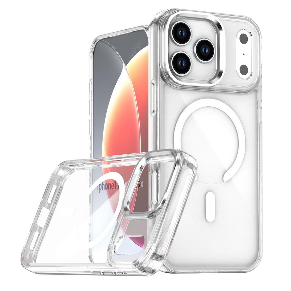 

Powerful Magnetic Magsafe Ring Metal Lens Buttons Clear Case For iPhone 17 Pro Max 17 Air iphone 17 + 17 Protect Cover iPhone17 Pro Max