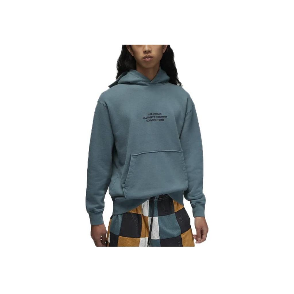 Jordan Minimalist Letter Print Pullover Hoodie Men Tops Teal DQ7545-384