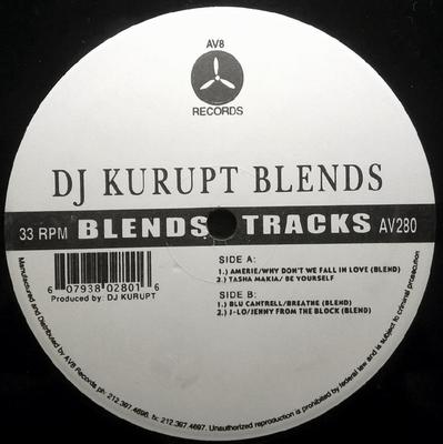 12inch Record DJ KURUPT - Blends Tracks AV280 AV8 Records US Rap & Hip-Hop/R&B Used