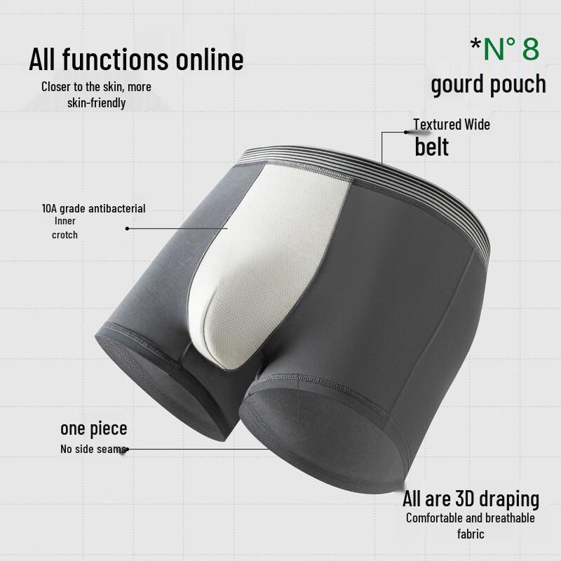 Youkeshu Men's Modal Boxer Briefs 3-Pack