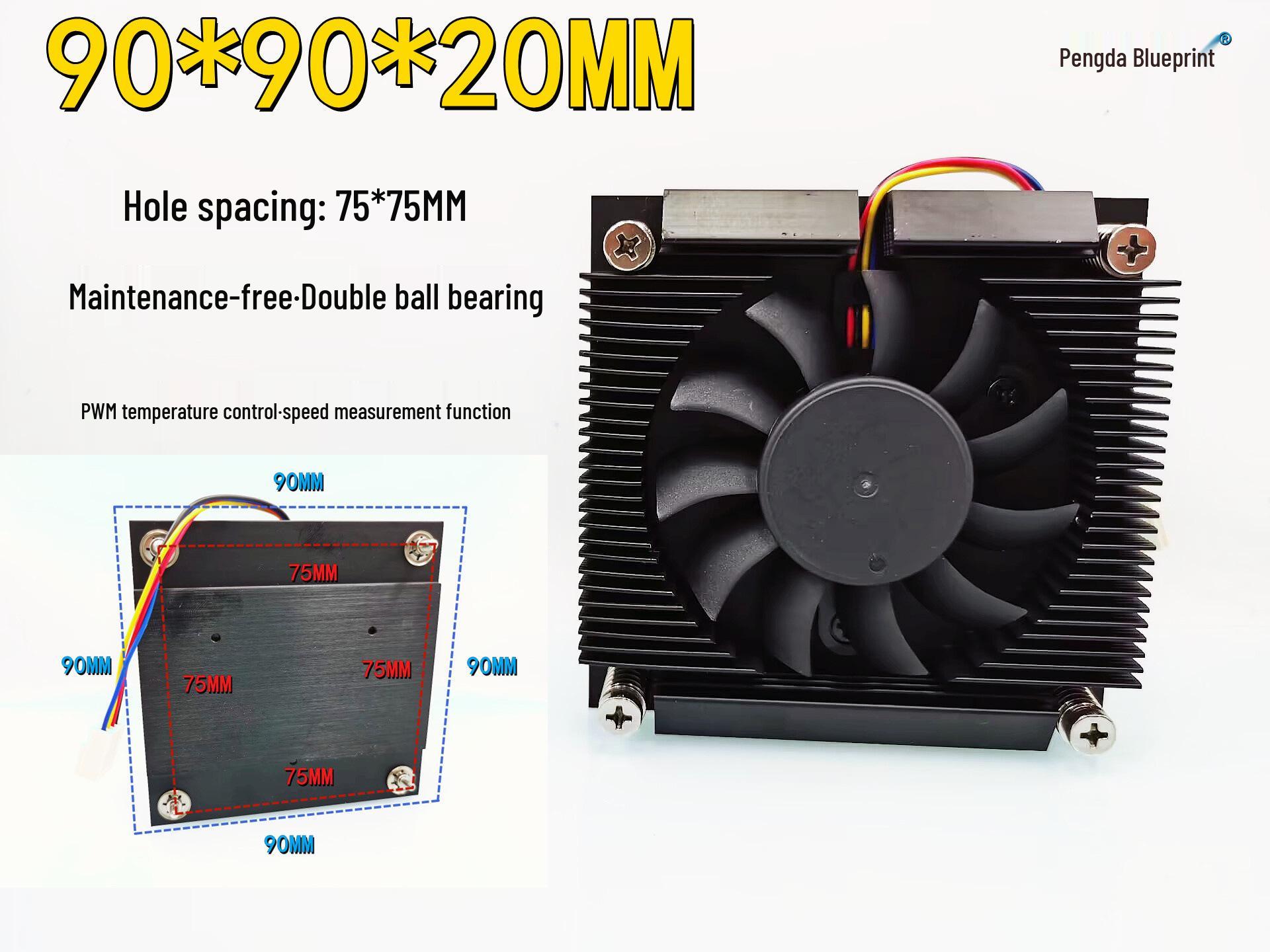 

Double Ball Bearing Cooling Fan with Aluminum Heatsink and PWM Temperature Control for 12V Graphics Card