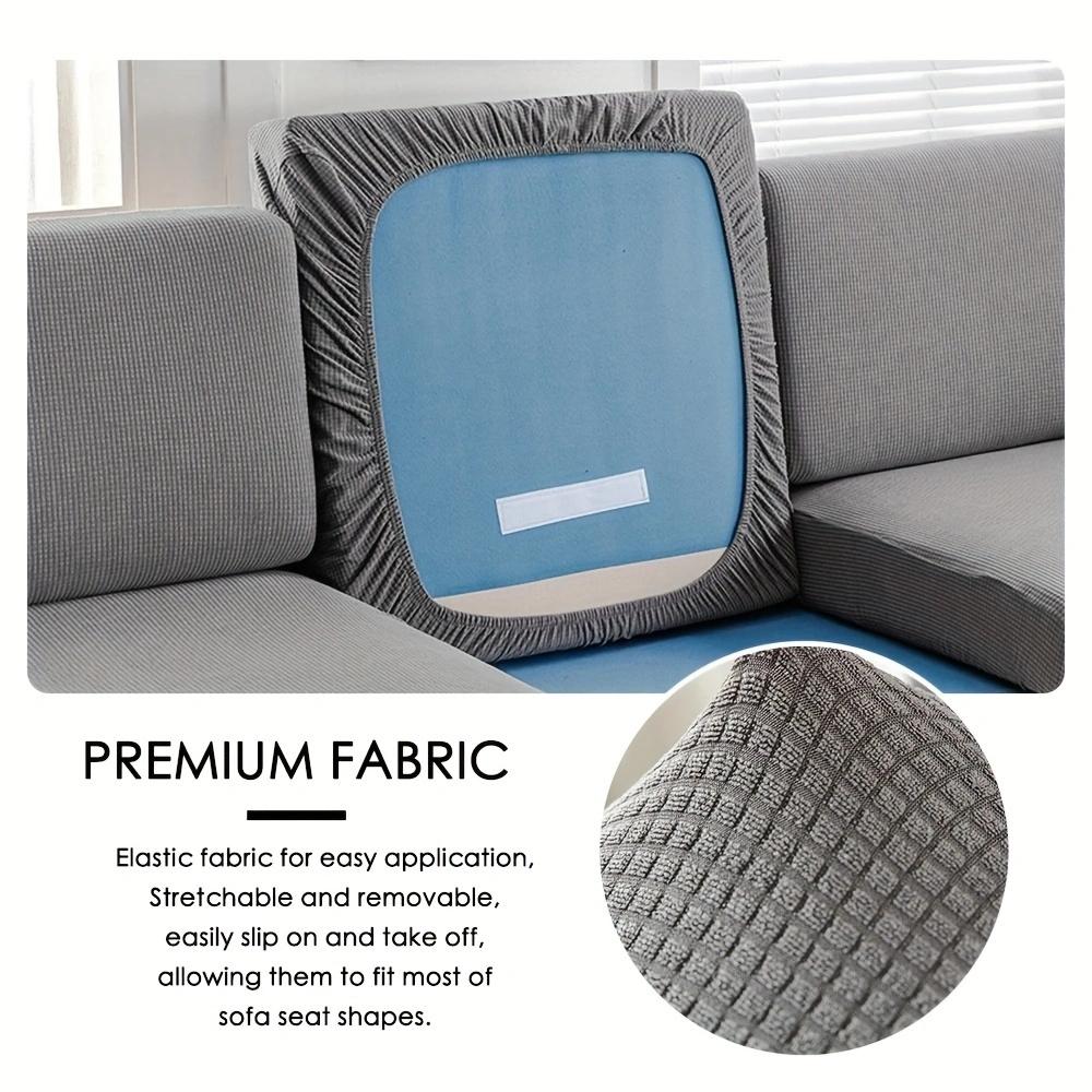 Waterproof Sofa Seat Cushion Cover, Polar Fleece, Elastic, Removable, Couch Cover, Pets, Kids, Furniture Protector