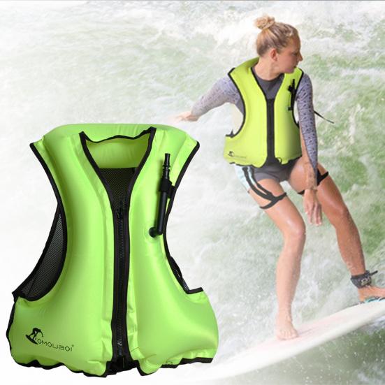 Gilet di salvataggio gonfiabile estivo taglia unica per adulti, costume da bagno per sport acquatici