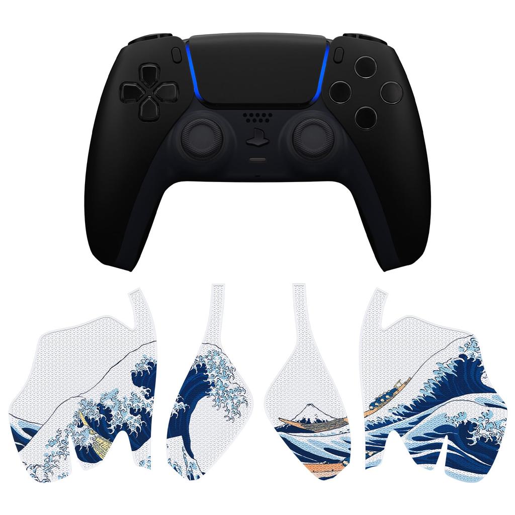 Těsnění rukojeti kompatibilní s PlayVital PS5, rozdělený design, měkká šestihranná diamantová textura, absorbující pot, chránič rukojeti pro PS5, skvělý vzor