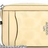 New COACH Coated Canvas Card Holder Women's Yellow CW883-SVMN0
