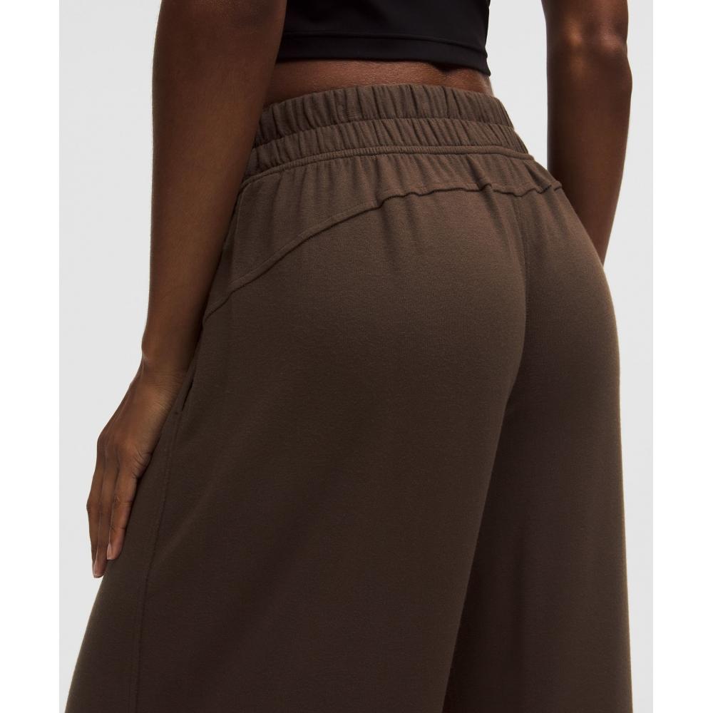 Lululemon Becalm Mid Rise Wide Leg Pant Walnut Crunch