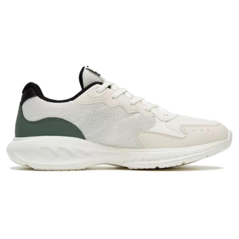 Anta Nebula Cushioning Slip Resistant Abrasion Resistant Low Top Casual Running Shoes Men's White Gray Green Sneakers 912445571-1