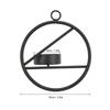 Black Color Wall Hanging Candle Holder Easy To Clean Round Candle Holder  Fireplace Decor