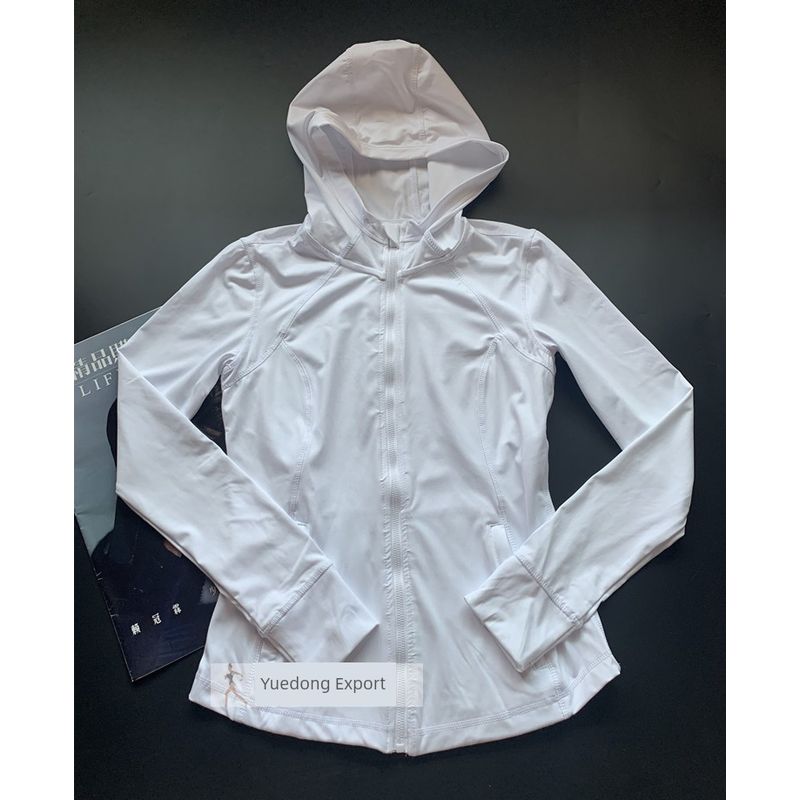 

European and American Single Sports Outwear Women s Chubby Girl Plus Size Yoga Jacket Outdoor Running Training Workout Clothes Casual Hooded Jacket White(Pure White) M [Size Is Too Large]
