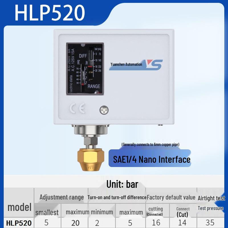 Adjustable Pressure Controller for Air Compressors and Water Pumps - Auto Start/Stop