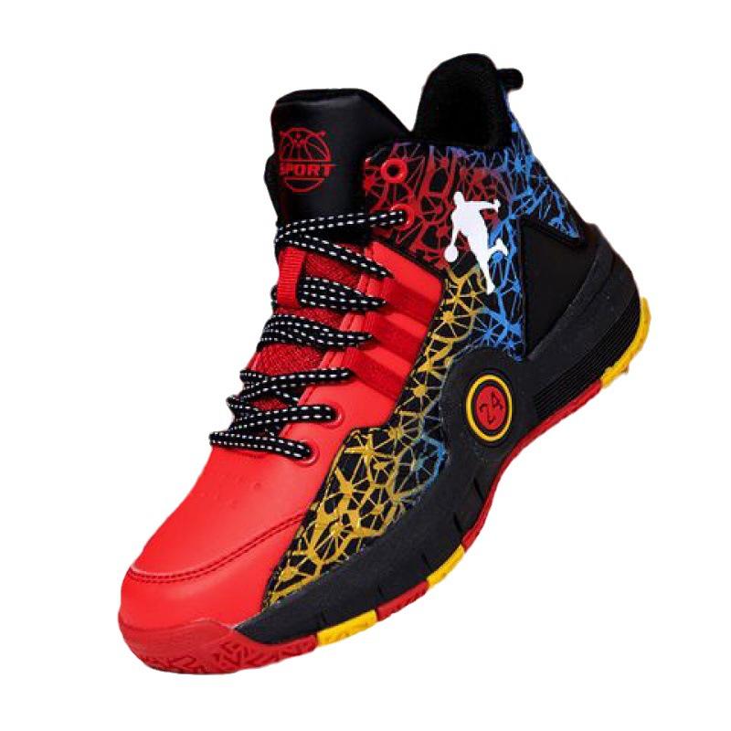 2025 Four Seasons Boys Basketball Shoes Children's Student Sports Shoes Medium Top Lightweight Running Shoes Medium Older Children's Training Shoes