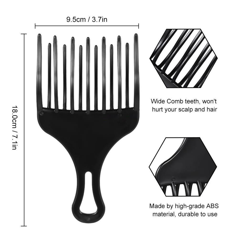 Plastic Wide Hair Pick Comb Hair Pick Comb Afro Hair Comb Hairdressing Styling Tool