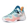Anta Shock Wave 4 Abrasion Resistant Slip Resistant Low top Basketball Shoes Women's Blue Pink 122231106-2